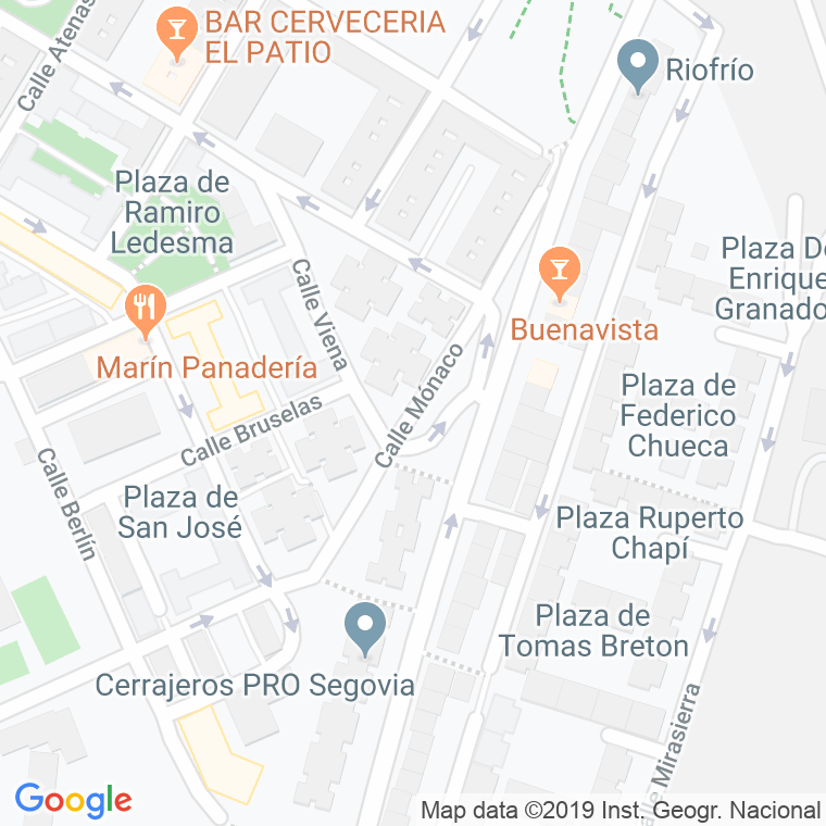 Código Postal calle Hermanos Castro Bocos en Segovia