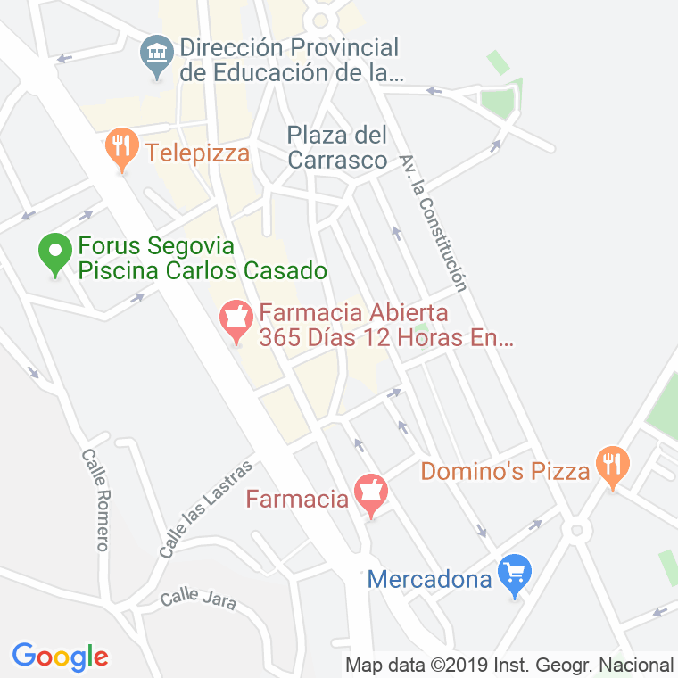Código Postal calle Rancho en Segovia