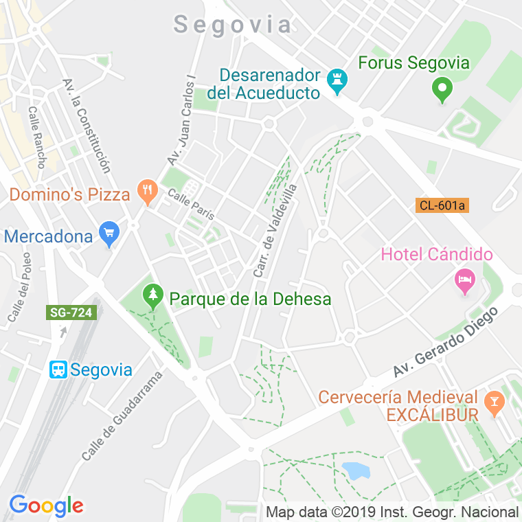 Código Postal calle Valdevilla en Segovia