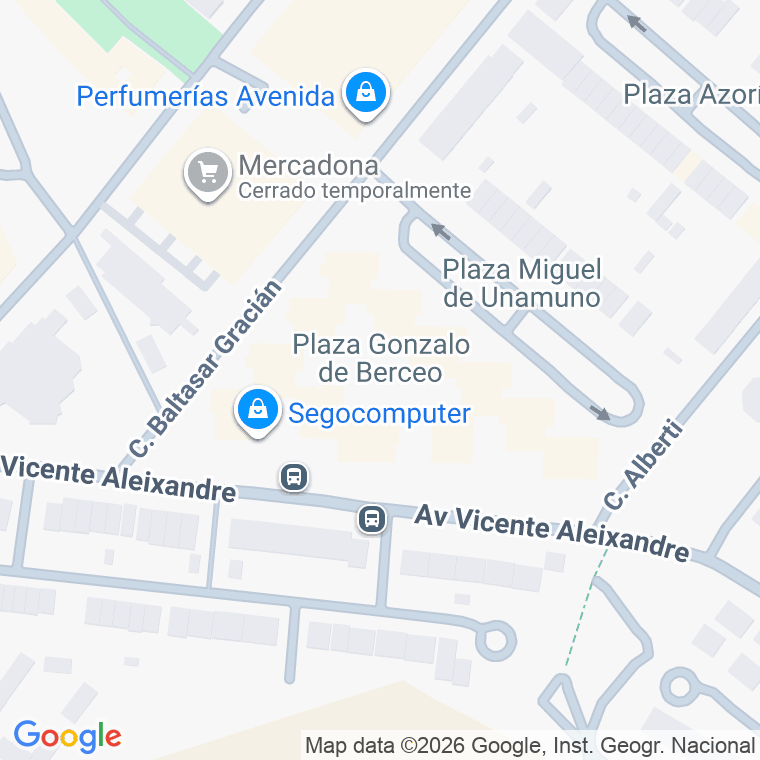 Código postal de Plaza Gonzalo de Berceo en Segovia
