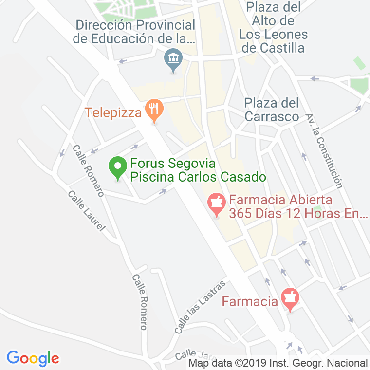 Código Postal calle Conde De Sepulveda, paseo (Impares Del 17 Al Final)  (Pares Del 20 Al Final) en Segovia