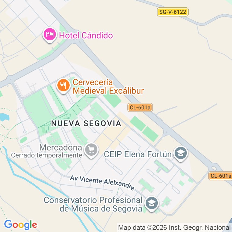 Código postal de Damaso Alonso en Segovia