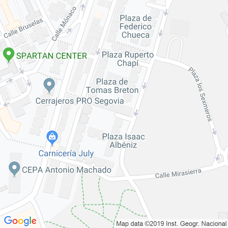 Código Postal calle Esteban Arteaga, plaza en Segovia