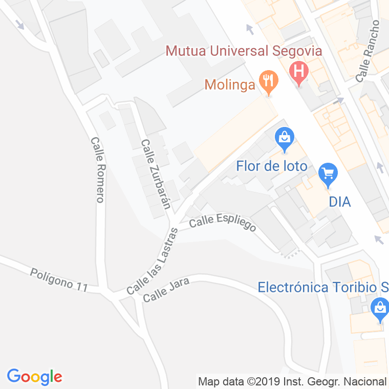 Código Postal calle Lastras en Segovia