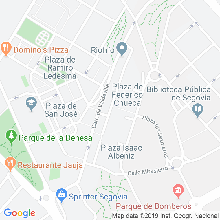 Código Postal calle Manuel De Falla en Segovia