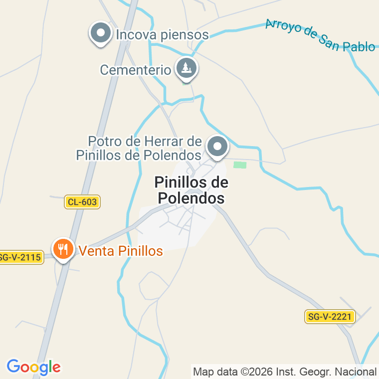 Código postal de Pinillos de Polendos en Segovia