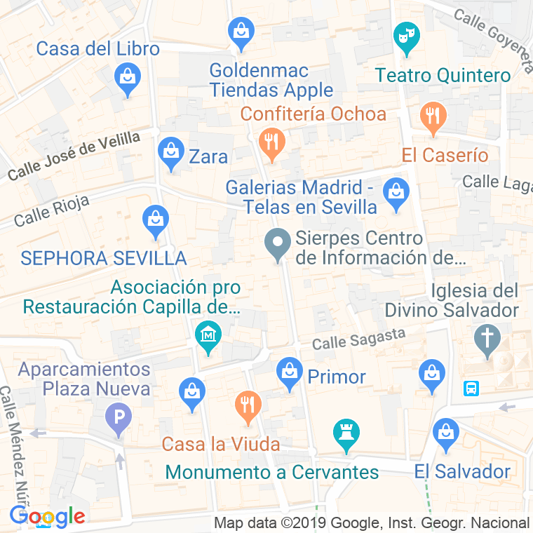 Código Postal calle Ateneo, Del, pasaje en Sevilla