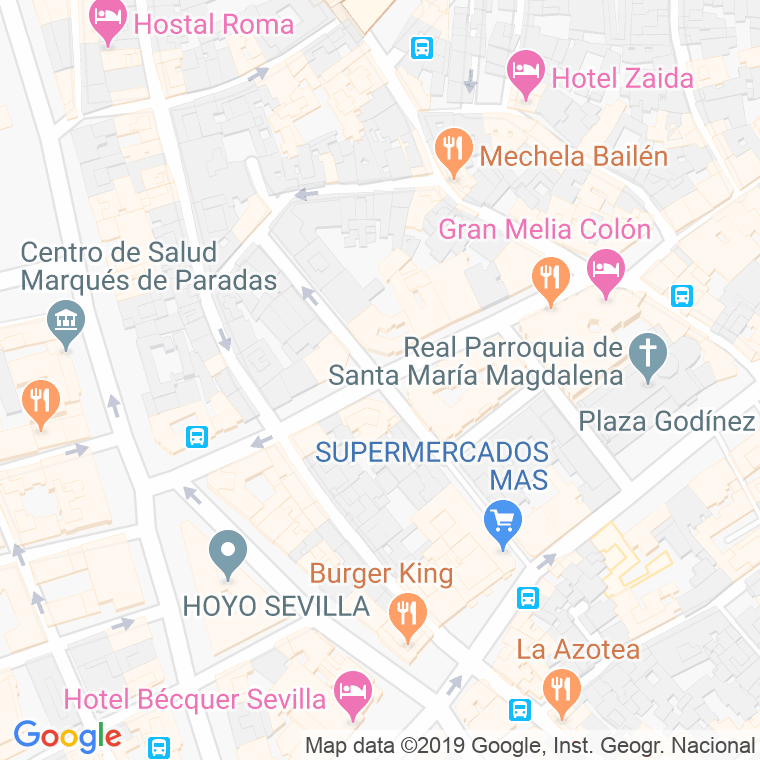 Código Postal calle Canalejas en Sevilla