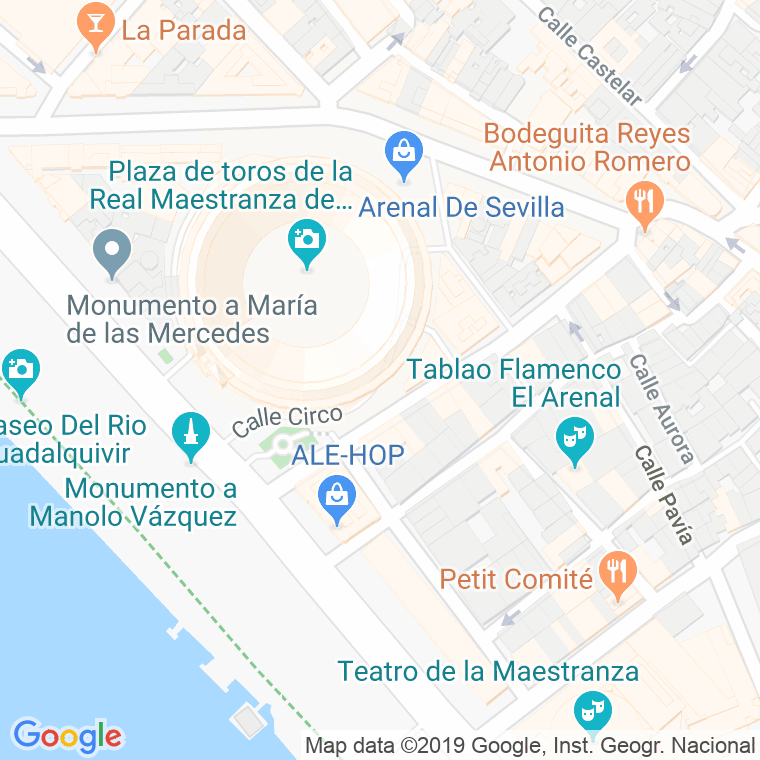 Código Postal calle Circo en Sevilla