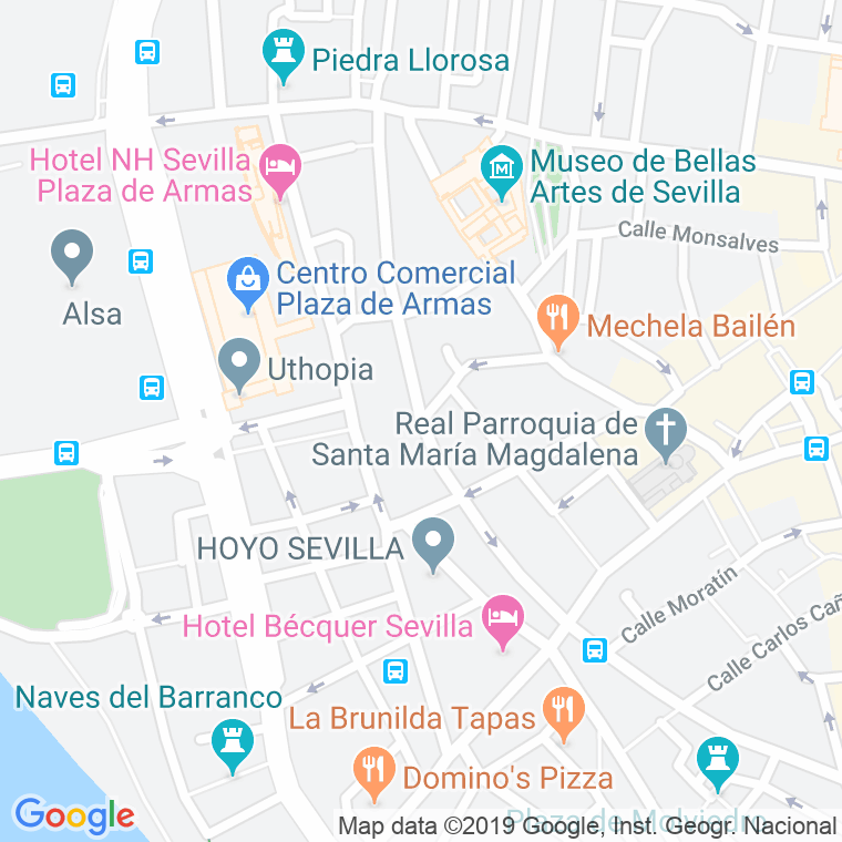 Código Postal calle Gravina en Sevilla