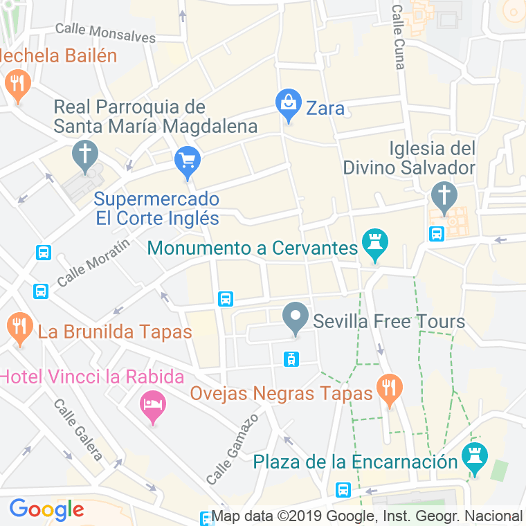 Código Postal calle Jaen en Sevilla