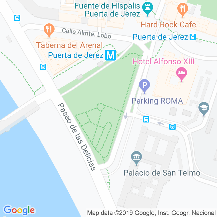 Código Postal calle Jardines De Cristina en Sevilla