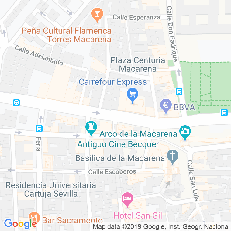 Código Postal calle Alonso Vazquez en Sevilla