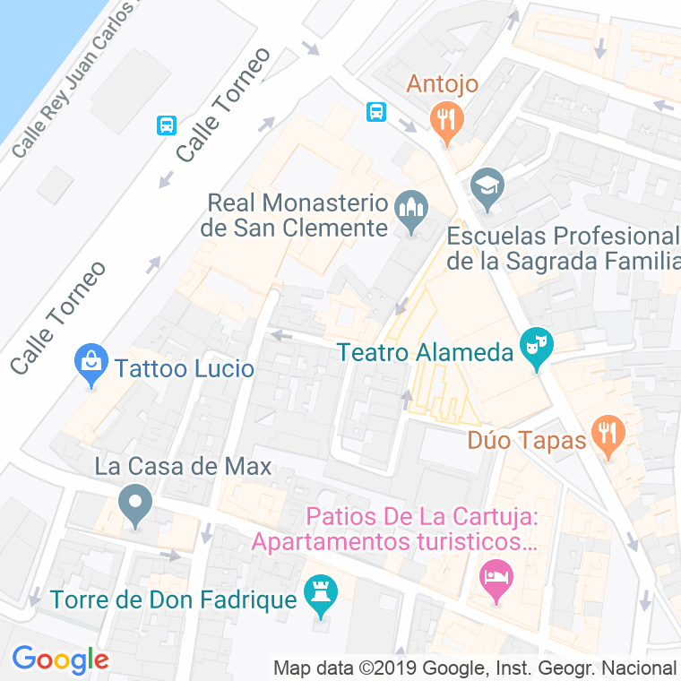 Código Postal calle Antigua Calle De Compas De San Clemente en Sevilla