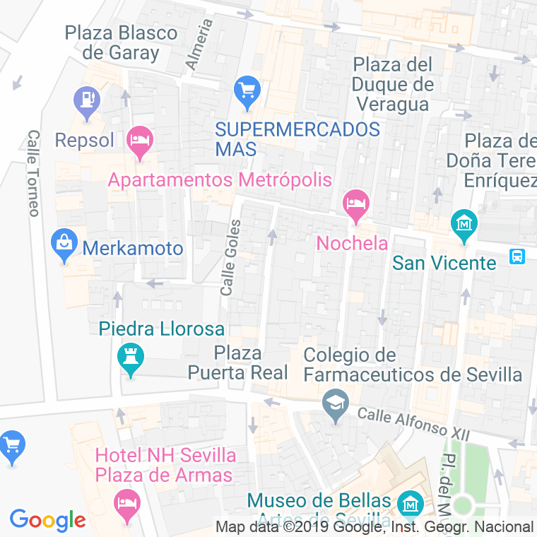 Código Postal calle Antonio Salado en Sevilla