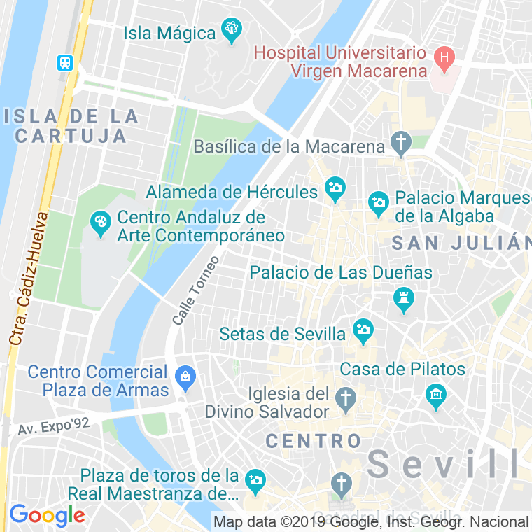Código Postal calle Barca en Sevilla