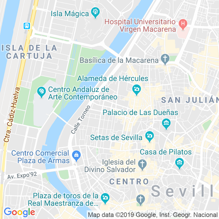 Código Postal calle Blanquillo en Sevilla