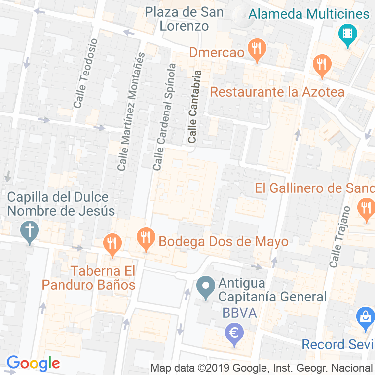 Código Postal calle Capuchinas en Sevilla