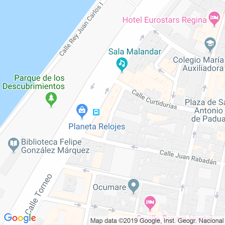 Código Postal calle Eduardo Cano en Sevilla