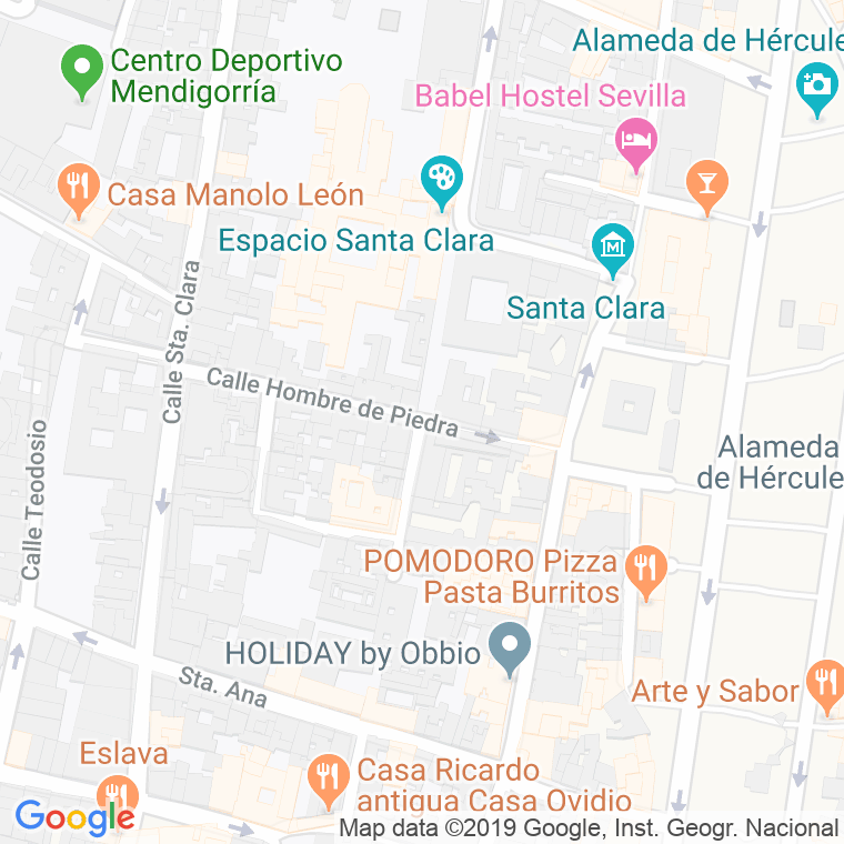 Código Postal calle Hombre De Piedra en Sevilla