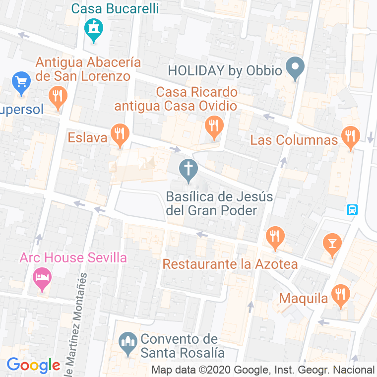 Código Postal calle Jesus en Sevilla