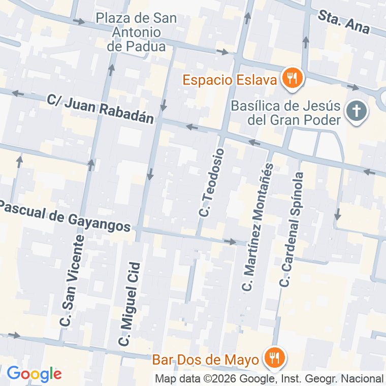 Código postal de Teodosio en Sevilla