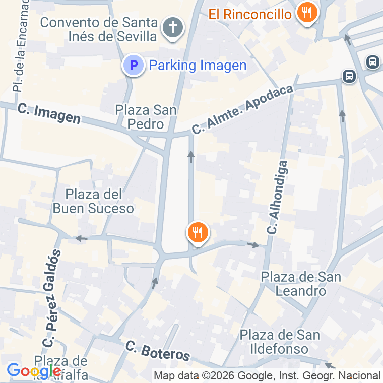 Código postal de Plaza Cristo de Burgos en Sevilla