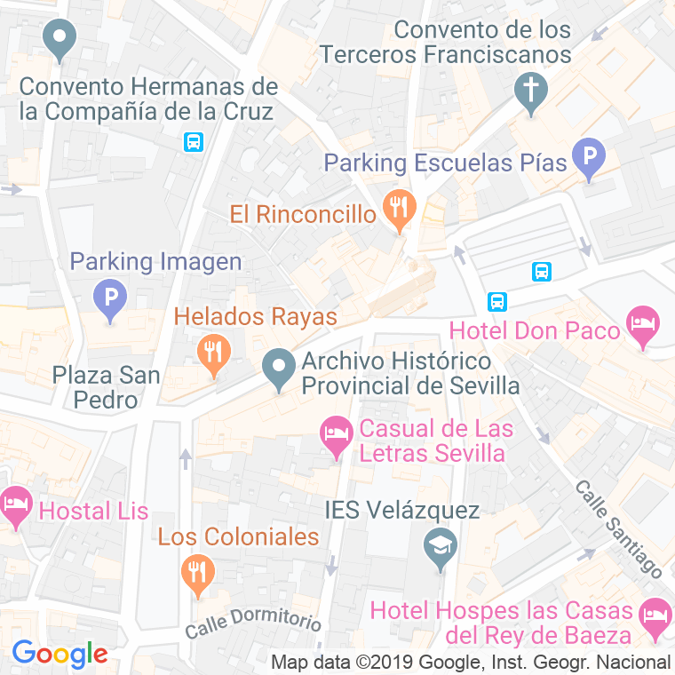 Código Postal calle Almirante Apodaca en Sevilla