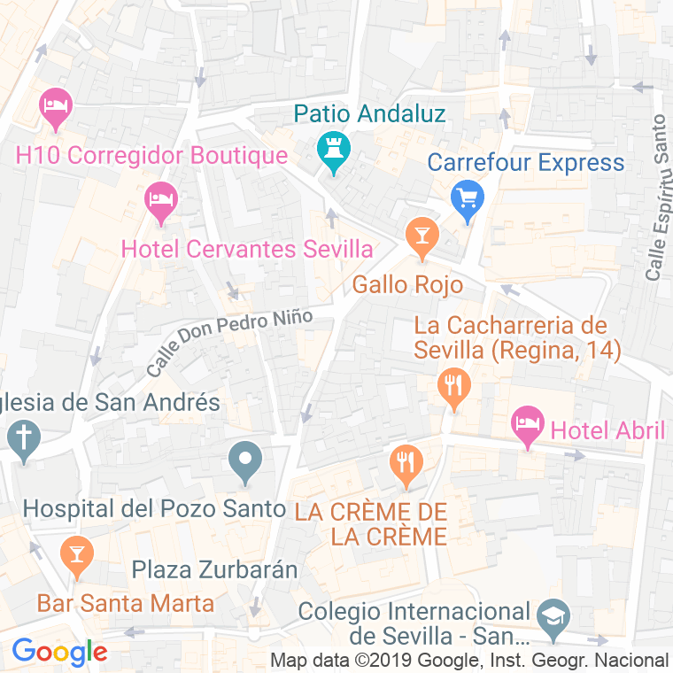 Código Postal calle Amparo en Sevilla