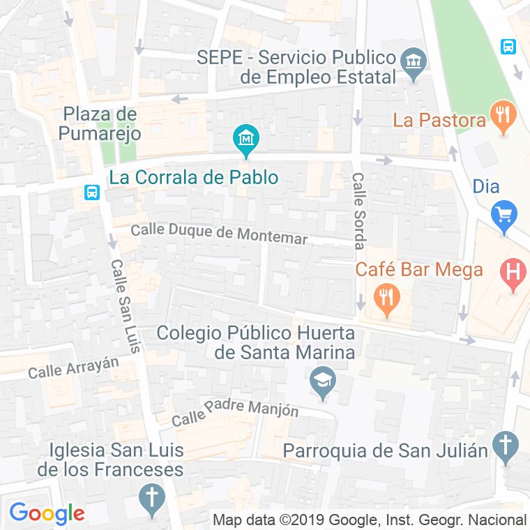 Código Postal calle Cetina en Sevilla
