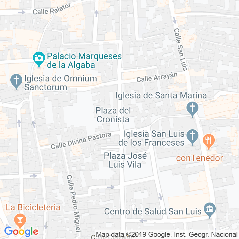 Código Postal calle Cronista, plaza en Sevilla