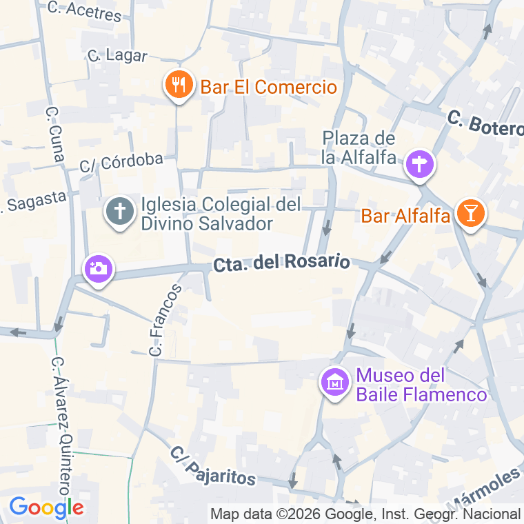 Código postal de Calle Cuesta del Rosario en Sevilla