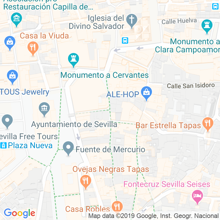 Código Postal calle Chicarreros en Sevilla
