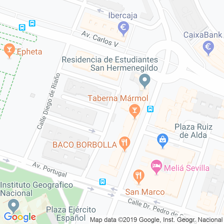 Código Postal calle Ciudad De Ronda en Sevilla