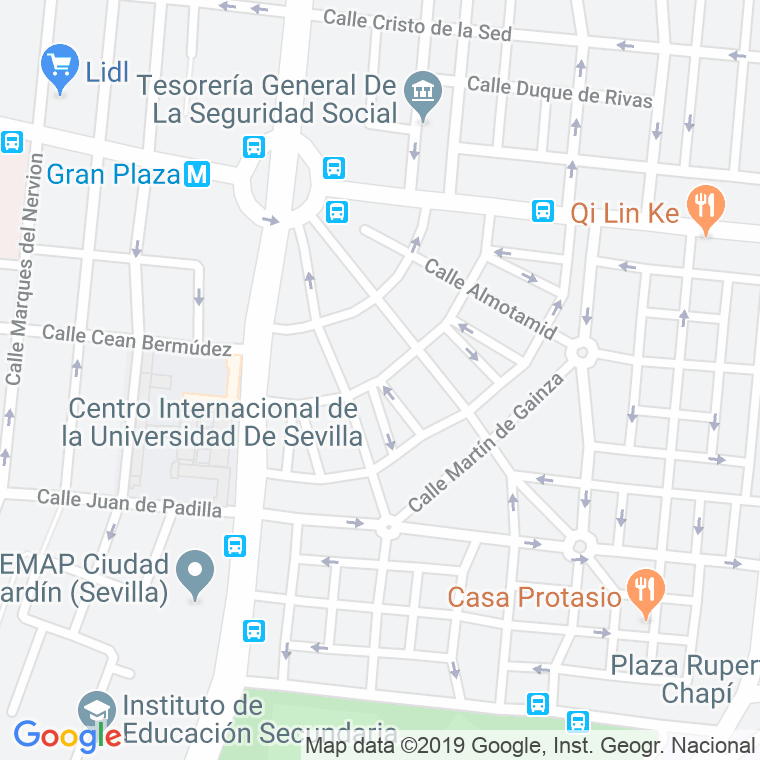 Código Postal calle Diego Giron en Sevilla