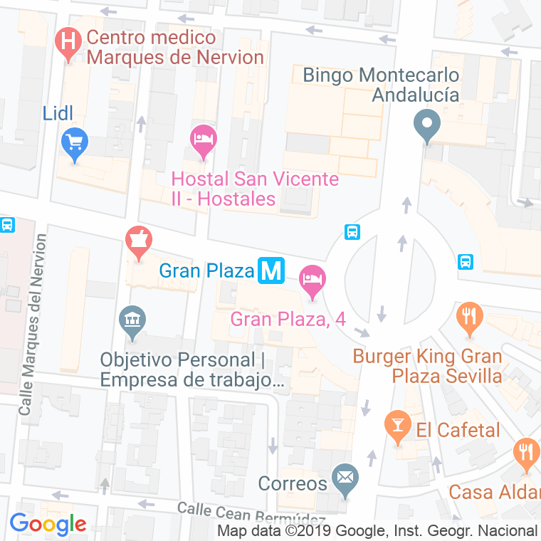 Código Postal calle Gran Plaza en Sevilla