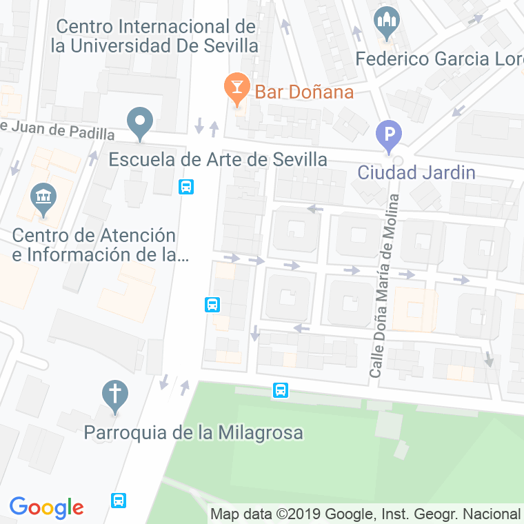 Código Postal calle Jose Alexandre en Sevilla