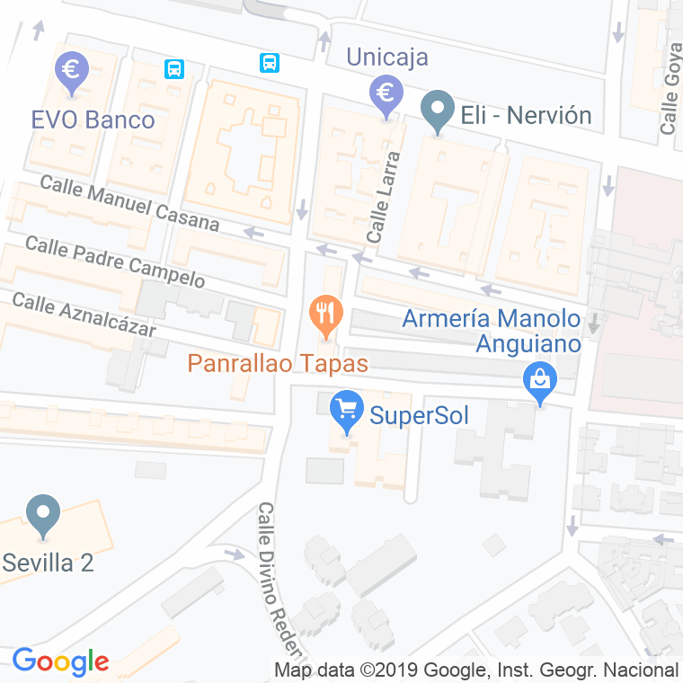Código Postal calle Jose Maria Obando en Sevilla