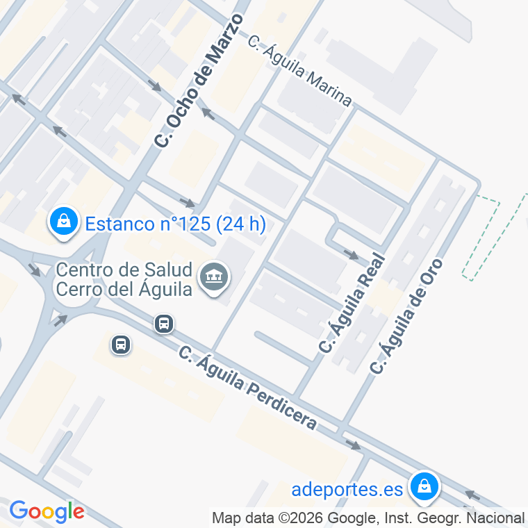 Código postal de Aguila Barbuda en Sevilla