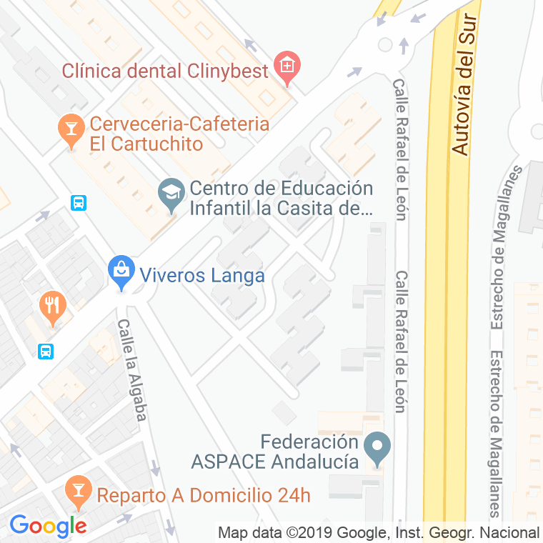 Código Postal calle Barriada Federico Garcia Lorca en Sevilla