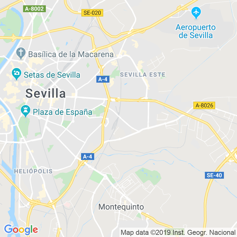 Código Postal calle Barriada Palmete en Sevilla