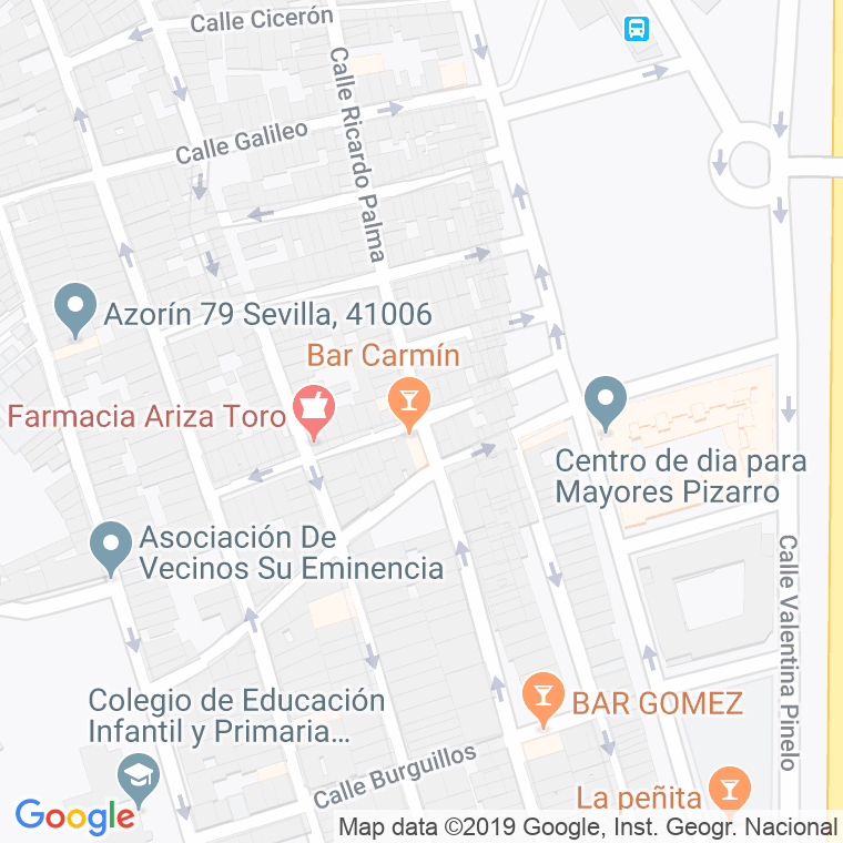 Código Postal calle Bermudez Reina en Sevilla