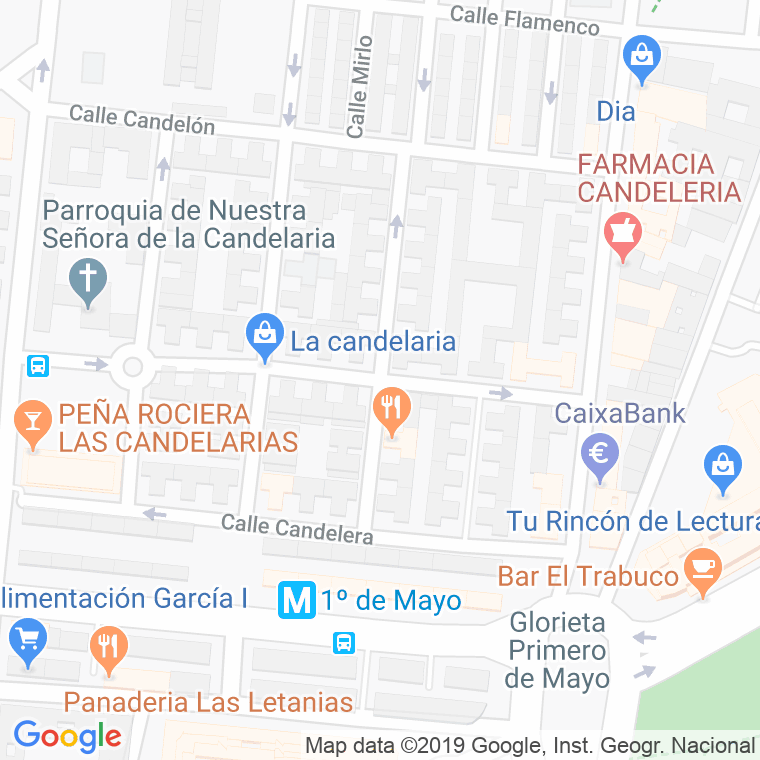 Código Postal calle Candelas en Sevilla