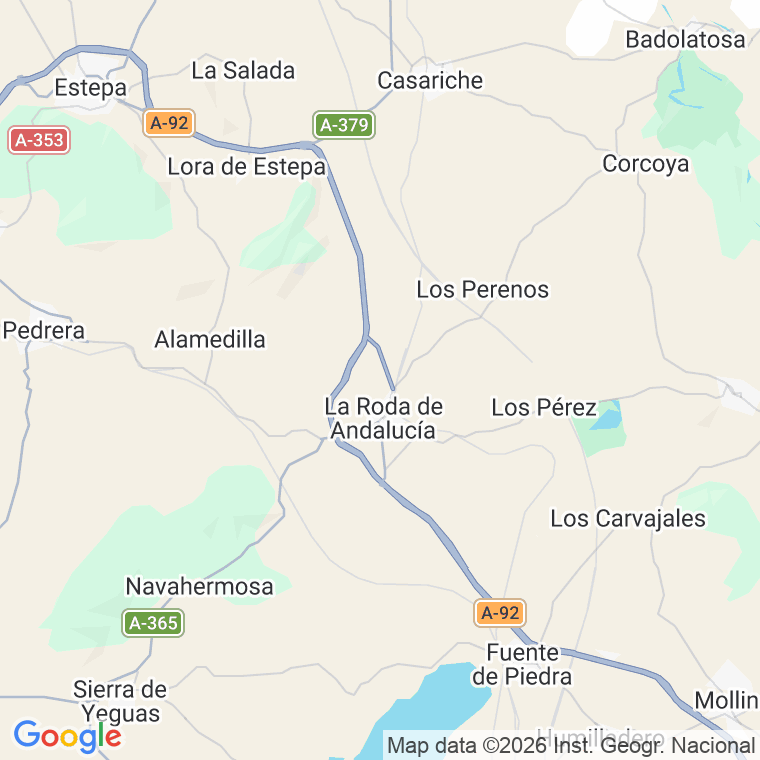 Código postal de Roda de Andalucia, la en Sevilla