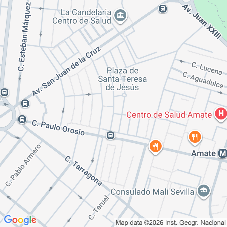 Código postal de Virgen de la Caridad en Sevilla