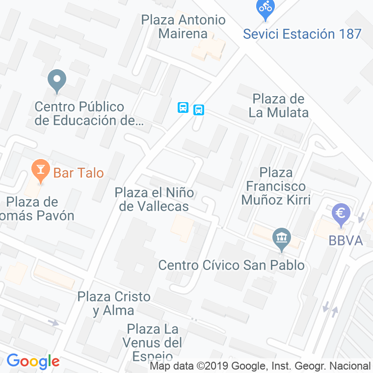 Código Postal calle Aguador De Sevilla, El, plaza en Sevilla