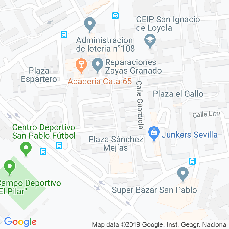 Código Postal calle Cañero en Sevilla
