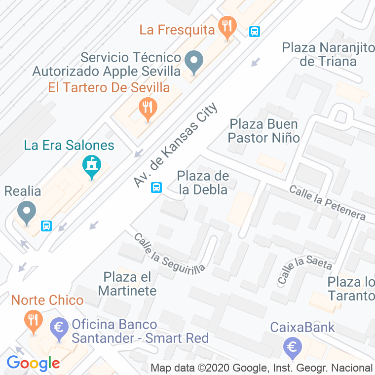 Código Postal calle Debla, plaza en Sevilla