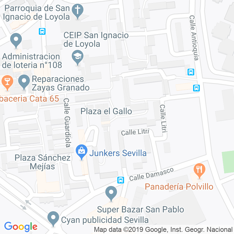 Código Postal calle Gallo, plaza en Sevilla