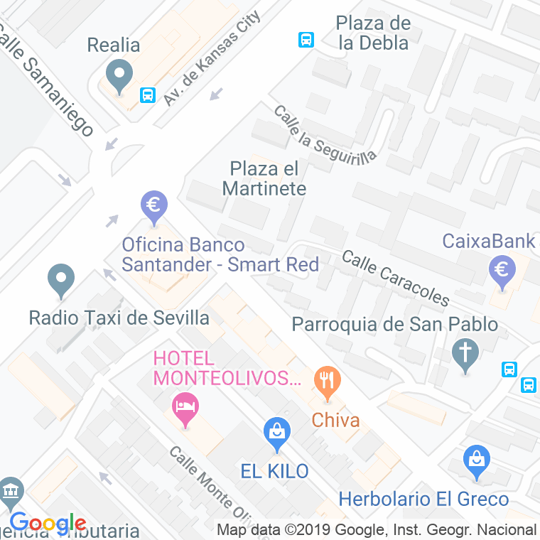 Código Postal calle Garrotin en Sevilla